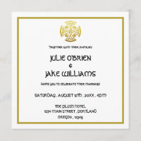 Celtic Wedding Imitate Gold Celtic Knot Cross