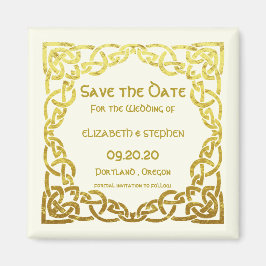 Celtic Wedding Imitats Gold Celtic Knot Save the D Magnet