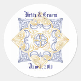 Celtic Wedding Knot Runder Aufkleber