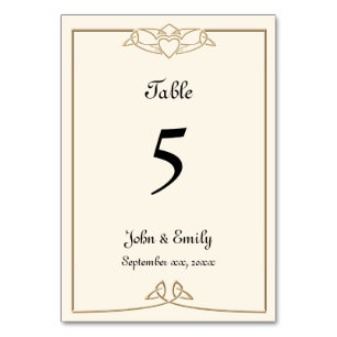 Celtic Wedding Tischnummer Cards