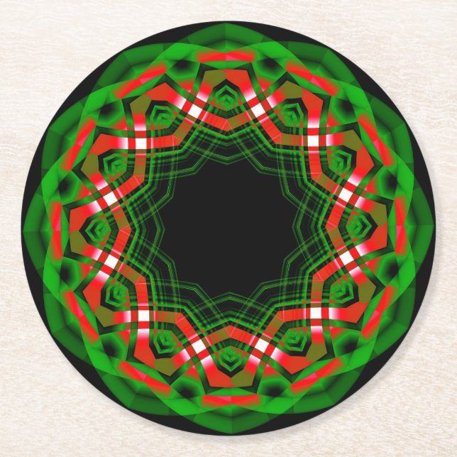 Celtic Weihnachten Festival Runder Pappuntersetzer (Vorderseite)