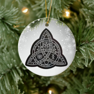 Celtic Wiccan Hexe Pagan Witchy Witchcraft Xmas Keramik Ornament