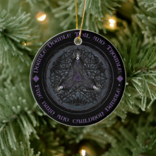 Celtic Wiccan Hexe Pagan Witchy Witchcraft Xmas Keramik Ornament