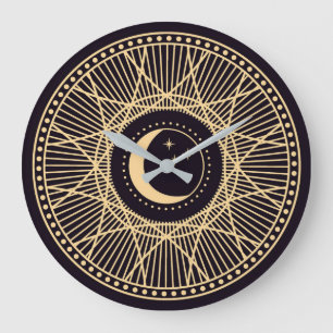 Celtic/Wiccan-Symbol Große Wanduhr