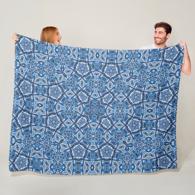 Celtic Winter Snow Fairy Magic Gate Mandala Quilt Fleecedecke (Beispiel)