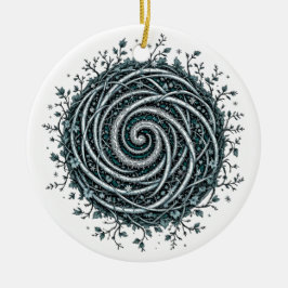 Celtic Winter Spiral Christmas Ornament