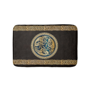 Celtic Wolf Knüpfarbeit Triad Badematte