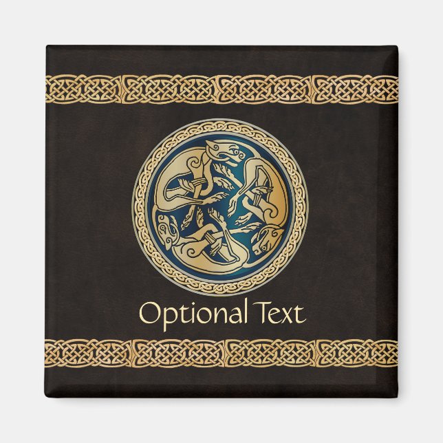 Celtic Wolf Knüpfarbeit Triad Magnet (Vorne)