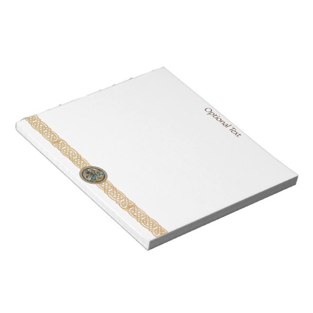 Celtic Wolf Knüpfarbeit Triad Notepad Notizblock (angewinkelt)