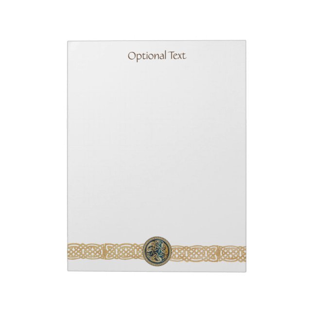 Celtic Wolf Knüpfarbeit Triad Notizblock (Rotiert)