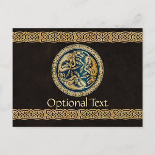 Celtic Wolf Knüpfarbeit Triad Postkarte