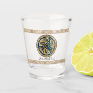 Celtic Wolf Knüpfarbeit Triad Schnapsglas