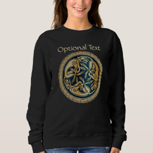 Celtic Wolf Knüpfarbeit Triad Sweatshirt