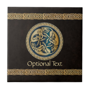 Celtic Wolf Knüpfarbeit Trial Fliese