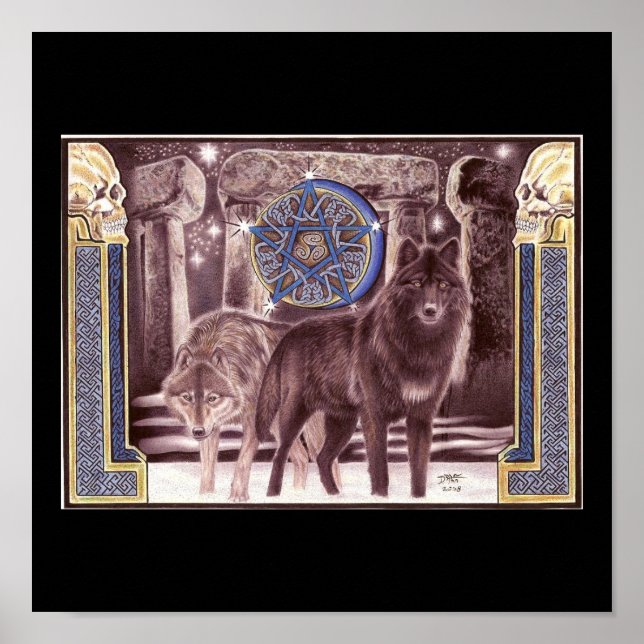 Celtic Wolf Magic Poster (Vorne)