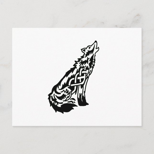 Celtic Wolf Postkarte (Vorderseite)