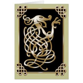 Celtic Wolf - Tan auf schwarz