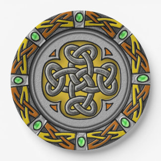 Celticknoten digitalisiertes Bild des Stahls, des Pappteller