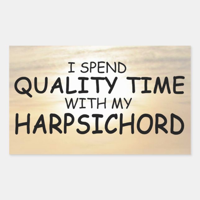 Cembalo-Cembalo Rechteckiger Aufkleber (Vorderseite)