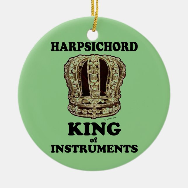 Cembalo King of Instruments Keramik Ornament (Vorne)