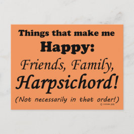 Cembalo macht mich glücklich postkarte