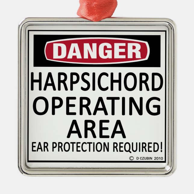 Cembalo Ornament Aus Metall (Vorne)