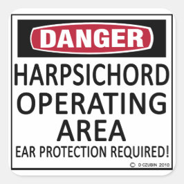 Cembalo Quadratischer Aufkleber
