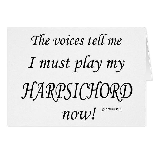 Cembalo-Stimmen sagen, muss spielen (Vorderseite (Horizontal))