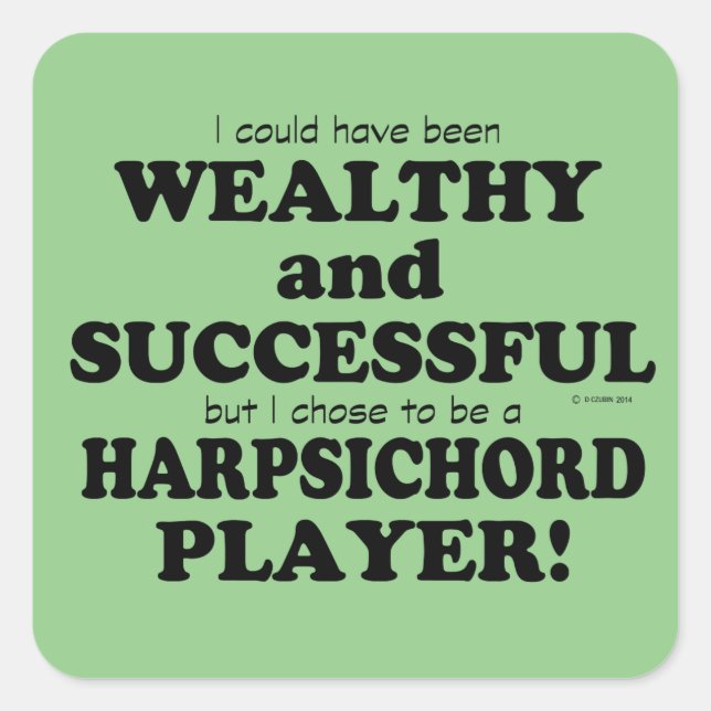 Cembalo Vermögender und erfolgreicher Aufkleber (Vorderseite)