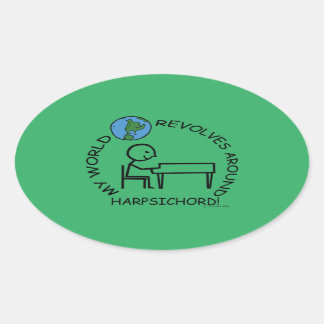 Cembalo - Weltaufstände um Oval Sticker