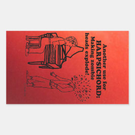 Cembalo Zombie Explode Rechtecksticker Rechteckiger Aufkleber