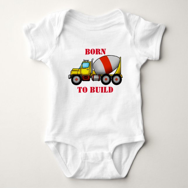 Cement Mixer Baby Jersey Bodysuit Strampler (Vorderseite)