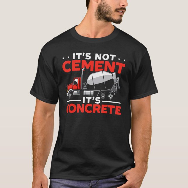 Cement Mixer Truck Driver Job Profession Construct T-Shirt (Vorderseite)