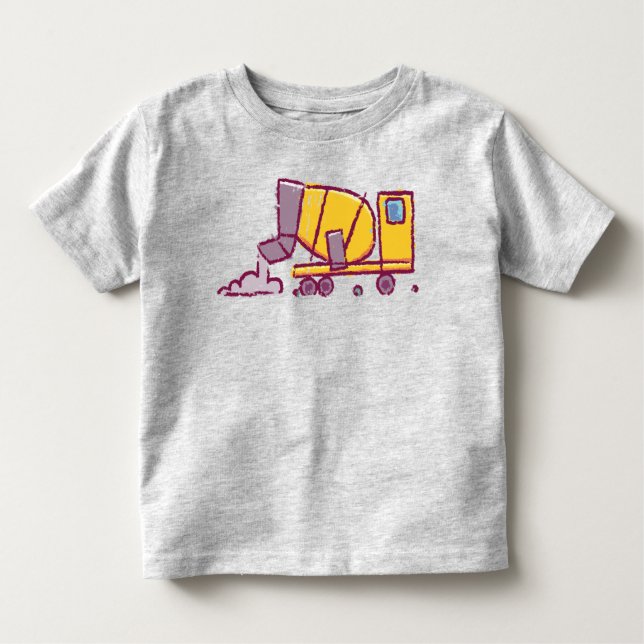 Cement Mixer Zeichnend LKW - Inspiriert von Kinder Kleinkind T-shirt (Vorderseite)