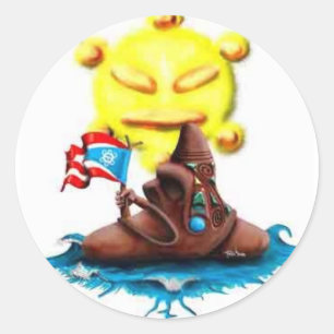 cemi y Solenoid Taino Runder Aufkleber