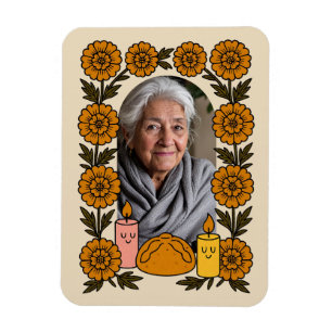 Cempasúchil Ofrenda Altar Día de Muertos Magnet