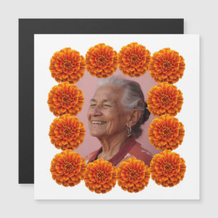 Cempasúchil Ofrenda Altar Foto Personalizada Magnetkarte