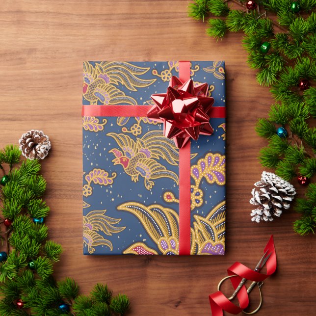 Cendrawasih Batik-Geschenkpapier –Einzigartiges Nu Geschenkpapier (Feiertagsgeschenk)