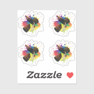 Cendrawasih Der Vogel des Paradieses farbenfroh Aufkleber