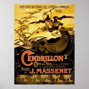 Cendrillon ~ Vintage französische Theaterwerbung. Poster