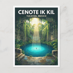 Cenote Ik Kil Pisté Mexico Souvenir Postkarte
