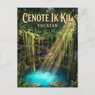 Cenote Ik Kil Pisté Mexiko Postkarte
