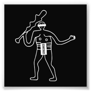 Censored Cerne Abbas Riant Fotodruck