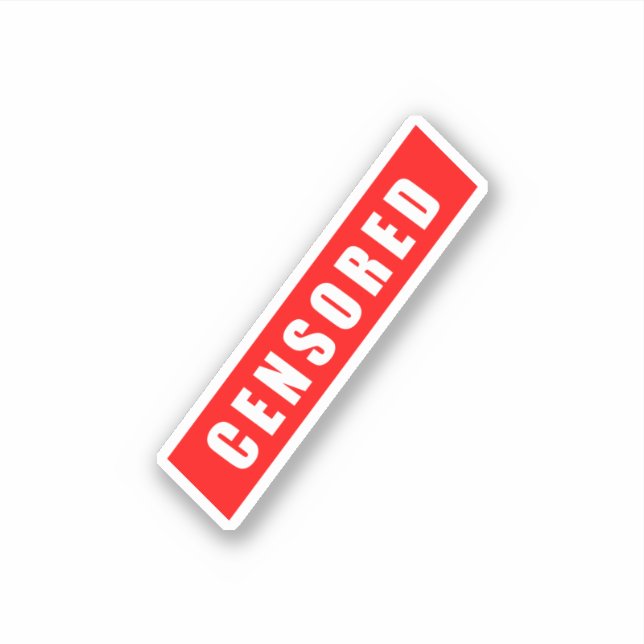 Censored, funny design aufkleber (Vorderseite)