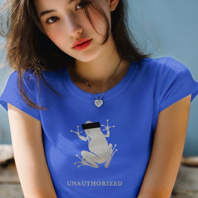 Censored Silver Frog Unauthorized Custom Text T-Shirt (Von Creator hochgeladen)