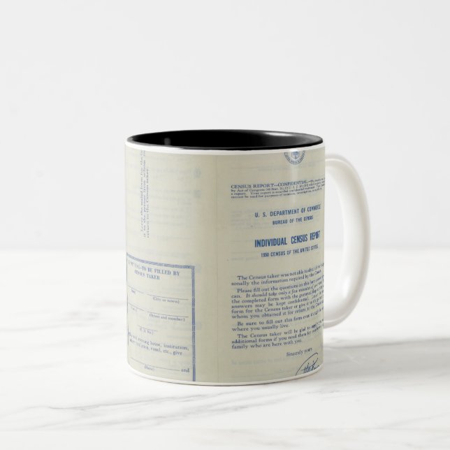 Census Record Mug Zweifarbige Tasse (VorderseiteRechts)