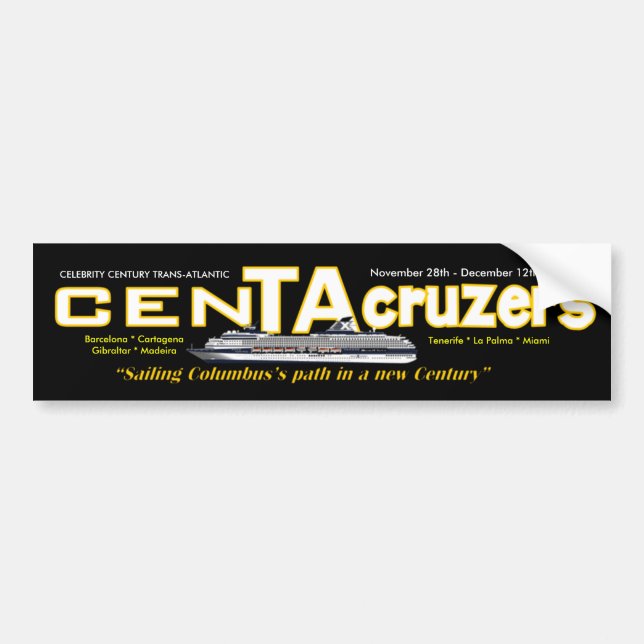 CenTAcruzers Logo-Autoaufkleber Autoaufkleber (Vorne)