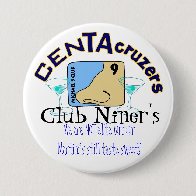 CenTAcruzers Logo-Verein Niners Knopf Button (Vorderseite)