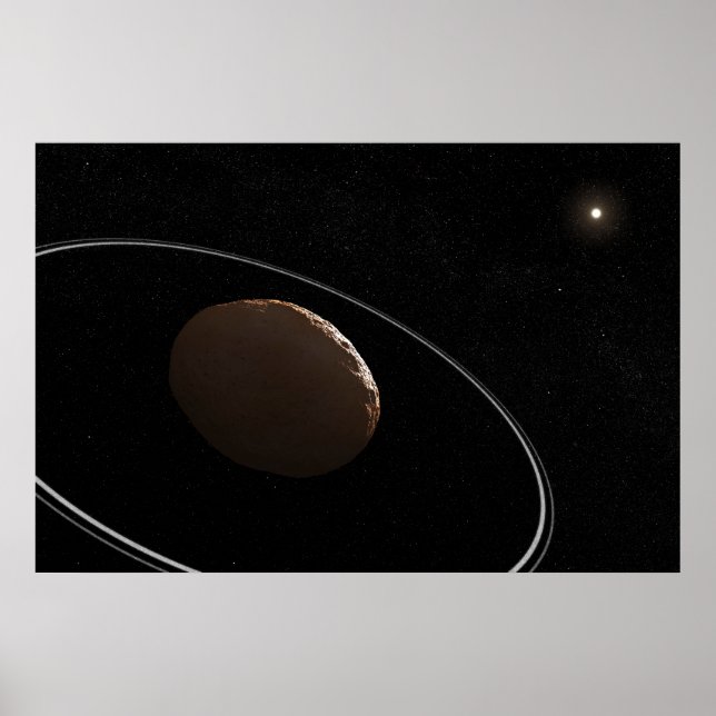 Centaur 1099 Chariklo und seine Ringe. Poster (Vorne)