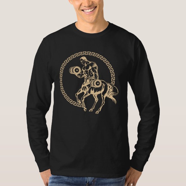 Centaur Lifts Weights Fitness Workout at Gym Minot T-Shirt (Vorderseite)